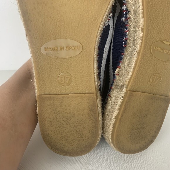 Toni Pons Origins Espadrilles Slip On Shoes Striped Blue And white 37 / 7 - Picture 6 of 6